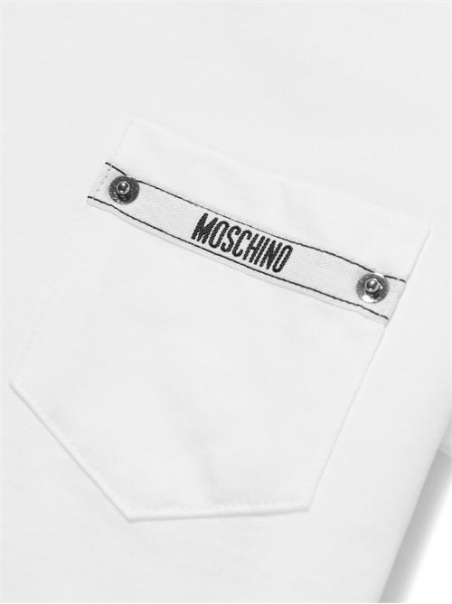 T-shirt unisex Moschino Kid Teen maxi bianca MOSCHINO KID-TEEN | HUM05MLAA0110101